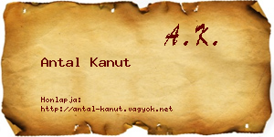 Antal Kanut névjegykártya